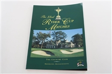 1999 Ryder Cup at The Country Club Items - Flag, Program, Two Dozen Golf Balls, Hat, Magazines & more