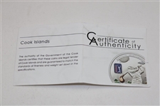 Cook Islands 2013 PGA Tour Sterling Silver Proof Coin W Coa