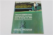 Original B&W Arnold Palmer w/Winner’s Check of The Kemper Open Photo & Program