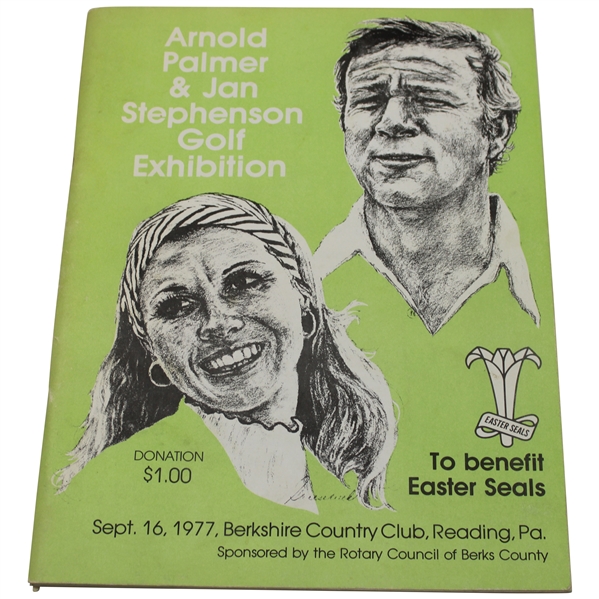 1977 Arnold Palmer/Jan Stephenson Exhibition Program For Easter Seals