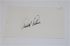 Arnold Palmer Signed Cut w/Palmer & Nicklaus Photo JSA ALOA