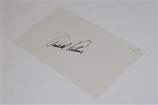 Arnold Palmer Signed Cut w/Palmer & Nicklaus Photo JSA ALOA