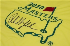 Phil Mickelson Signed 2010 Masters Tournament Embroidered Flag JSA #YY57254