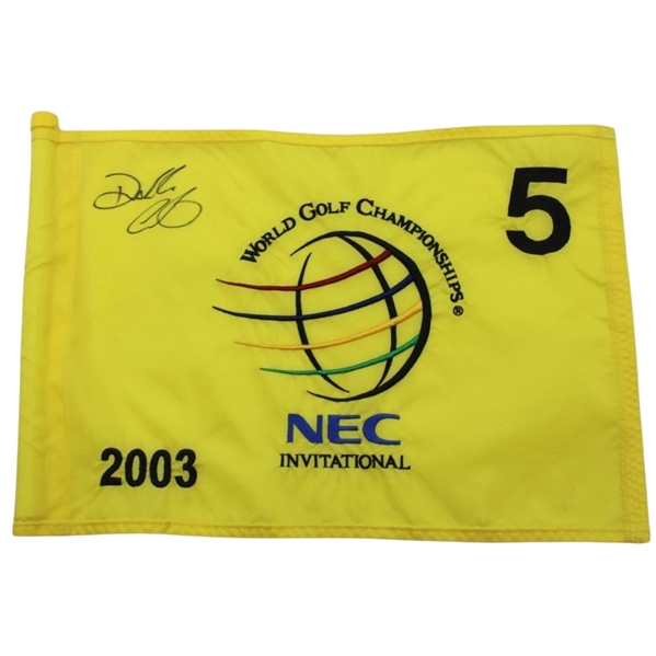 Darren Clarke Signed 2003 WGC NEC Inv. Championship Flown Hole 5 Embroidered Flag JSA ALOA