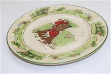 c.1920 Humorous Ceramic 'One Up & One To Play' Plate Made By Warwick