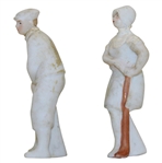Vintage Miniature Male & Female Golfers with Golf Clubs