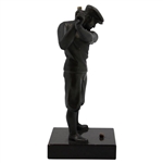 Pre-Swing Male Golfer with Copper Tone Golf Ball & Removeable Club Statue