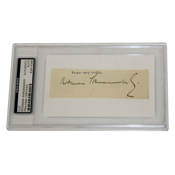 Rodman Wanamaker Vintage Fountain Pen Cut Signature PSA/DNA #83914366