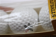 Dave Stockton Signed B&W Post-Swing Photo w/Sleeve of Personal Golf Balls JSA ALOA