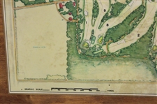 1968 Augusta National Golf Club Masters Player Gift - Aerial Map Laminated on Wood