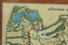 1968 Augusta National Golf Club Masters Player Gift - Aerial Map Laminated on Wood