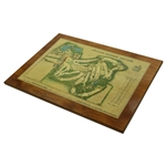 1968 Augusta National Golf Club Masters Player Gift - Aerial Map Laminated on Wood