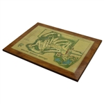 1968 Augusta National Golf Club Masters Player Gift - Aerial Map Laminated on Wood
