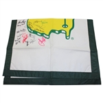 Masters Champs Nicklaus, Burke, Ford & 13 others Signed Undated Masters House Flag JSA ALOA