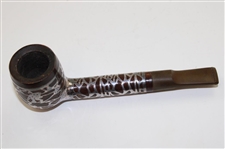c1900's Silversmith Sterling Silver Golf Themed Overlay Tobacco Pipe