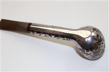 c1900's Silversmith Sterling Silver Golf Themed Overlay Tobacco Pipe