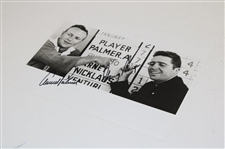 Arnold Palmer & Gary Player Signed 1961 Masters Scoreboard Photo JSA ALOA