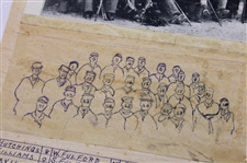 Photo Page with Key Identifying Some of the Founding Members of Nottham Golf Club in 1888