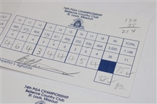 Craig Stadler Signed Two (2) 1992 PGA Championship at Bellerive Official Scorecards