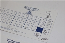 Steve Elkington Signed Two (2) 1992 PGA Championship at Bellerive Official Scorecards
