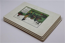 Set of (4) Charles Crombie Rules Placemats in Original Box - Made by Lady Clare