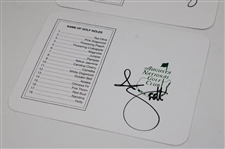 Adam Scott & Bubba Watson Signed Augusta National Golf Club Scorecards JSA ALOA