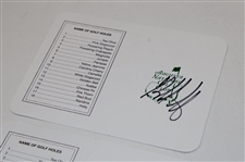Adam Scott & Bubba Watson Signed Augusta National Golf Club Scorecards JSA ALOA
