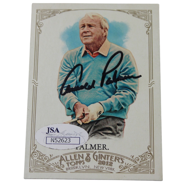 Arnold Palmer Signed 2012 Allen & Ginters Card JSA #N52623
