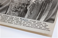 1967 Jack Nicklaus 'Happiness Is Winning First Prize' AP Wire Photo - August 7th