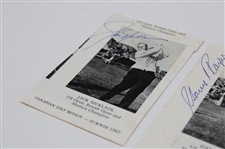 Jack Nicklaus & Gary Player Signed Magazine Cuts w/Vintage Signatures JSA ALOA