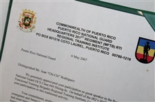 Chi Chi Rodriguez's Personal Department Of The Army Certificate Of Appreciation