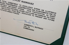 Chi Chi Rodriguez's Personal Department Of The Army Certificate Of Appreciation