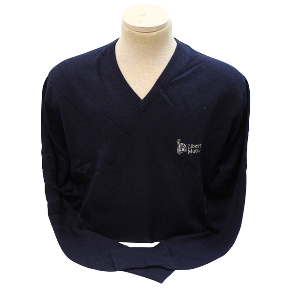 Chi Chi Rodriguezs Personal Peter Scott Navy Blue Cashmere Sweater w/Sponsor 