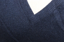 Chi Chi Rodriguez's Personal Peter Scott Navy Blue Cashmere Sweater w/Sponsor 