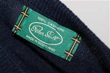Chi Chi Rodriguez's Personal Peter Scott Navy Blue Cashmere Sweater w/Sponsor 