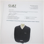 Chi Chi Rodriguez's Personal Peter Scott Navy Blue Cashmere Sweater w/Sponsor 