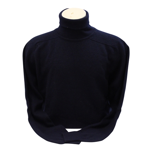 Chi Chi Rodriguezs Personal Pringle Navy Cashmere Turtle Neck Sweater