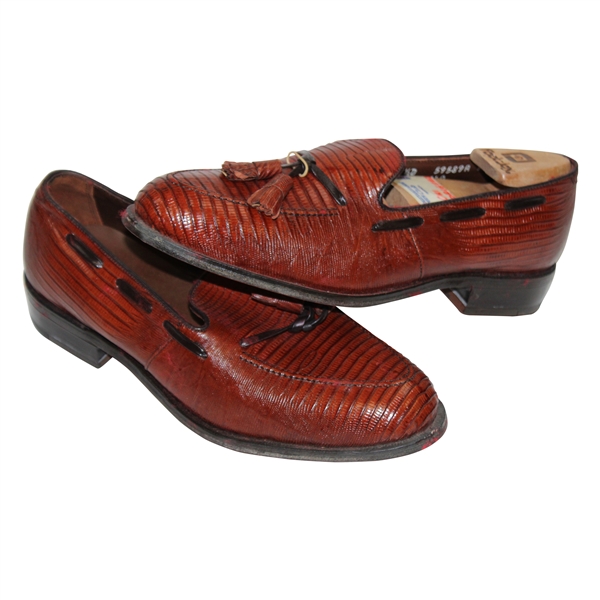 Chi Chi Rodriguezs Personal TPC Prestancia Brown Footjoy Golf Shoes w/Red Shoe Bags