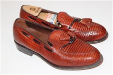 Chi Chi Rodriguez's Personal TPC Prestancia Brown Footjoy Golf Shoes w/Red Shoe Bags