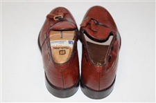 Chi Chi Rodriguez's Personal TPC Prestancia Brown Footjoy Golf Shoes w/Red Shoe Bags