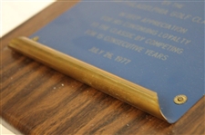 Chi Chi Rodriguez's Personal IVB Philadelphia Golf Classic Plaque Dated July 26, 1977