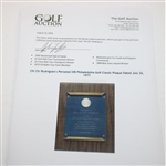 Chi Chi Rodriguez's Personal IVB Philadelphia Golf Classic Plaque Dated July 26, 1977