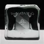 Chi Chi Rodriguez's Engraved Republic of Lebanon Glass Paperweight/Trophy