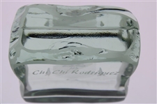 Chi Chi Rodriguez's Engraved Republic of Lebanon Glass Paperweight/Trophy