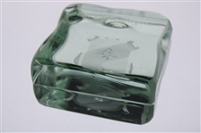 Chi Chi Rodriguez's Engraved Republic of Lebanon Glass Paperweight/Trophy