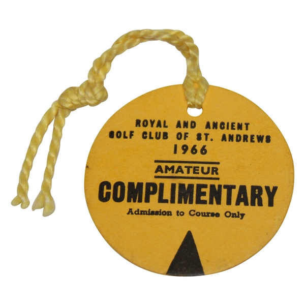 1966 Royal and Ancient Golf Club Of St. Andrews Amateur Complimentary Badge #7