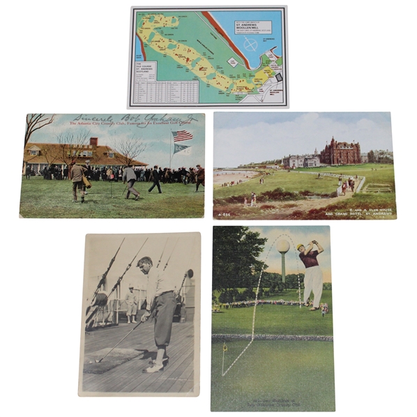 Five (5) Assorted Post Cards - Hagen, Tam O Shanter, St Andrews & More