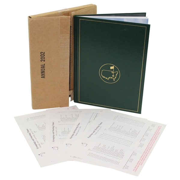 2002 Masters Tournament Annual & Friday-Sunday Pairing Sheets