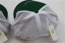 Two (2) 2022 Masters Tournament Augusta National GC Green w/White Mesh Trucker Hats - New w/Tags