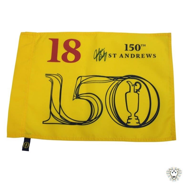 John Daly Signed 2022 OPEN Championship at St Andrews Yellow Flag JSA ALOA